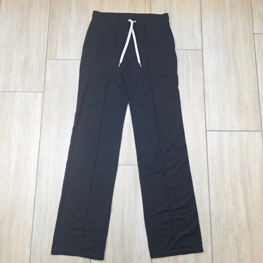 Vuori Halo Essential Wide Leg Pants Womens S Small Black DreamKnit Relaxed